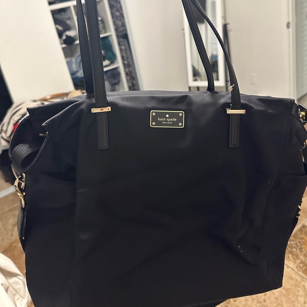 Black Kate spade diaper bag